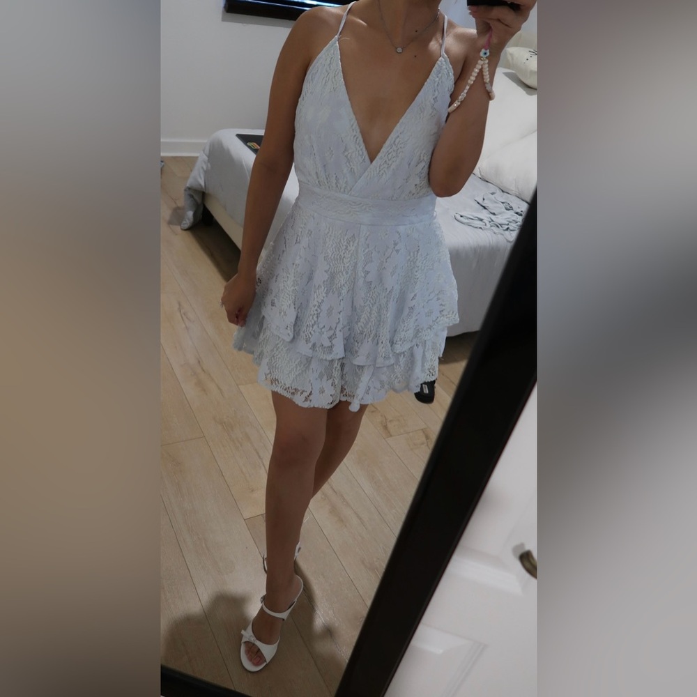 Baby Blue Romper Dress